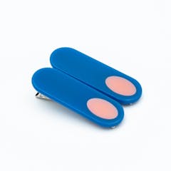 瓜生太郎 Taro Uryu Hair Clip ( 2pc set ) Coral & Cobalt